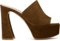Gianvito Rossi Brown Holly Mules