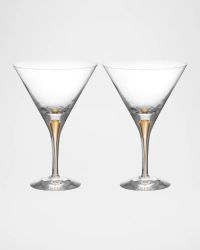Intermezzo Gold Martini Glasses, Set of 2