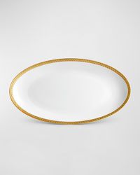Neptune 24K Gold-Rimmed Oval Platter, 21"