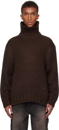 We11done Brown Chunky Turtleneck