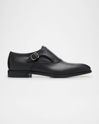Men's Leather Monk Strap Loafers