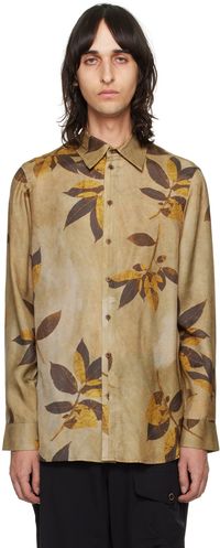 UMA WANG Tan Tab Shirt