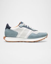 Men's Romero Leather and Suede Runner Sneakers