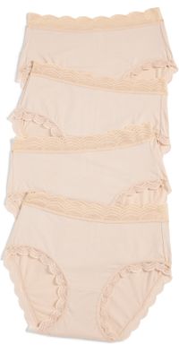 Stripe & Stare High Rise Knicker 4 Pack Sand L