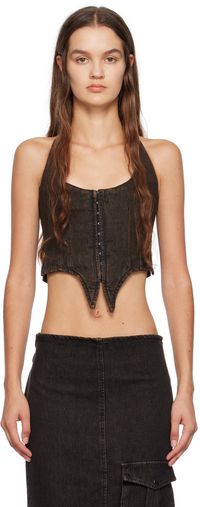 Miaou Black Dani Denim Tank Top