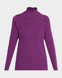 Ribbed Merino Wool Turtleneck Sweater