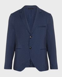 Men's Cupro Chevron Blazer