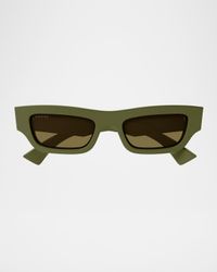Men's GG1839SM Acetate Rectangle Sunglasses
