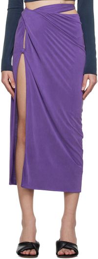 JACQUEMUS Jupe midi Espelho mauve - Le raphia