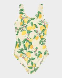 Girl's Noelle Scalloped One-Piece Swimsuit, Size 4-12