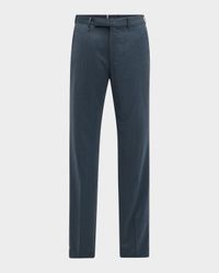 Men's Solid Trofeo Flat-Front Pants
