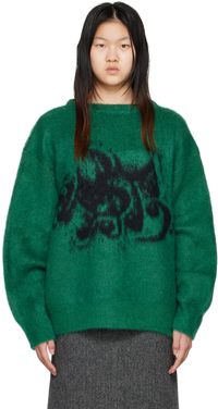 We11done Green & Black Jacquard Sweater