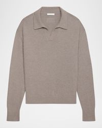 Men's Brushed Polo Sweater