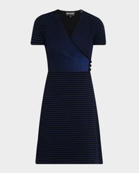 Side Bow A-Line Knit Dress