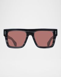 Men's Rivets Acetate Square Sunglasses