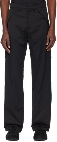 ROA Pantalon cargo noir à panneaux