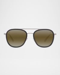 Men's Edge 04 Stainless Steel Rectangle Sunglasses