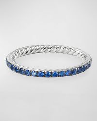 DY Eden Band Ring with Gemstones in Platinum, 1.85mm