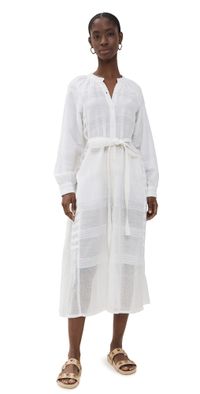 lemlem Makeda Button Up Dress Abira White L