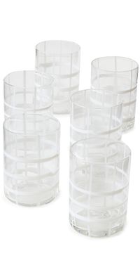 Zafferano Twiddle Tumbler Set of 6 Transparent One Size