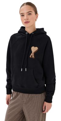 AMI Patch Hoodie Noir S
