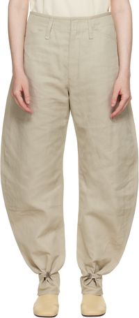 LEMAIRE Beige Tapered Trousers