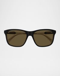 Men's GG1819SM Acetate Rectangle Sunglasses