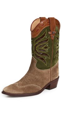 Sam Edelman Rylin Western Boots Light Terra Suede 6.5