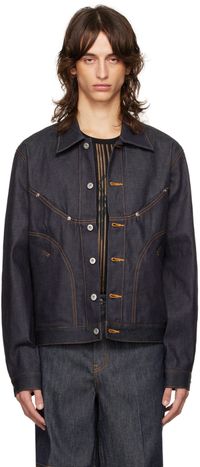 SAGE NATION Navy Jiji Denim Jacket
