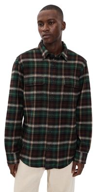Filson Vintage Flannel Work Shirt Brown/Cream/Multi Plaid XL