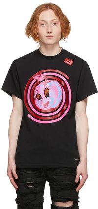 99%IS- T-shirt noir à images