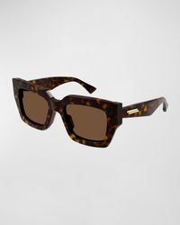 Raised Logo Acetate Cat-Eye Sunglasses