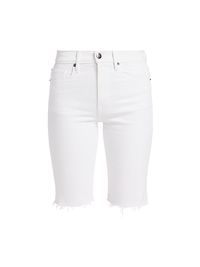 Women's Le Vintage High-Rise Stretch Denim Bermuda Shorts - Blanc - Size 29