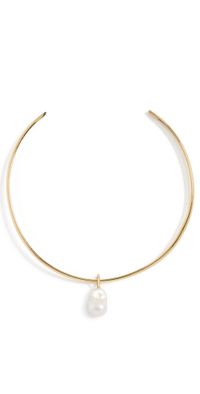 SHASHI Jones Cuff Necklace Gold/Pearl One Size