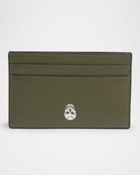 Men's Skull Logo Leather Card Holder