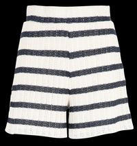 Vila - Short taille haute à rayures - Taille L - Beige