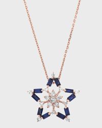 Sirius Diamond and Sapphire Pendant Necklace