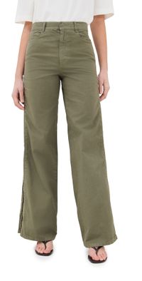 HALFBOY Zipped Wide Pants Tea Leaf S