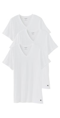 Calvin Klein Underwear Cotton Classic 3-Pack V Neck T-Shirt White S