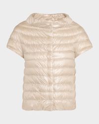 Emilia Water-Resistant Ultralight Nylon Puffer Cape