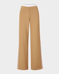 Eugene Side-Stripe Wide-Leg Trousers