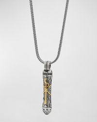 Men's Stavros Pendant with 18k Gold Trim