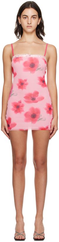 GUIZIO Pink Floral Minidress