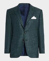 Men's Cashmere Multi-Check Sport Coat