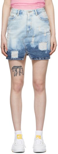 SJYP Blue Denim Mini Skirt