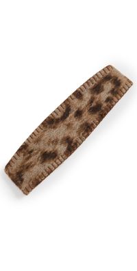 LELET NY Erin Whipstitch Headwrap Leopard One Size