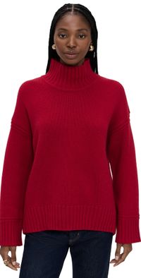 La Ligne Heavyweight Turtleneck Sweater Dark Red M