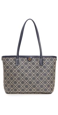 Tory Burch T Monogram Small Zip Tote Tory Navy One Size