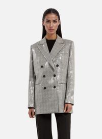 The Kooples - Veste à sequins prince de galles - Taille 42 - Gris