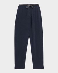 Ribbed Wool Cashmere Drawstring Pants